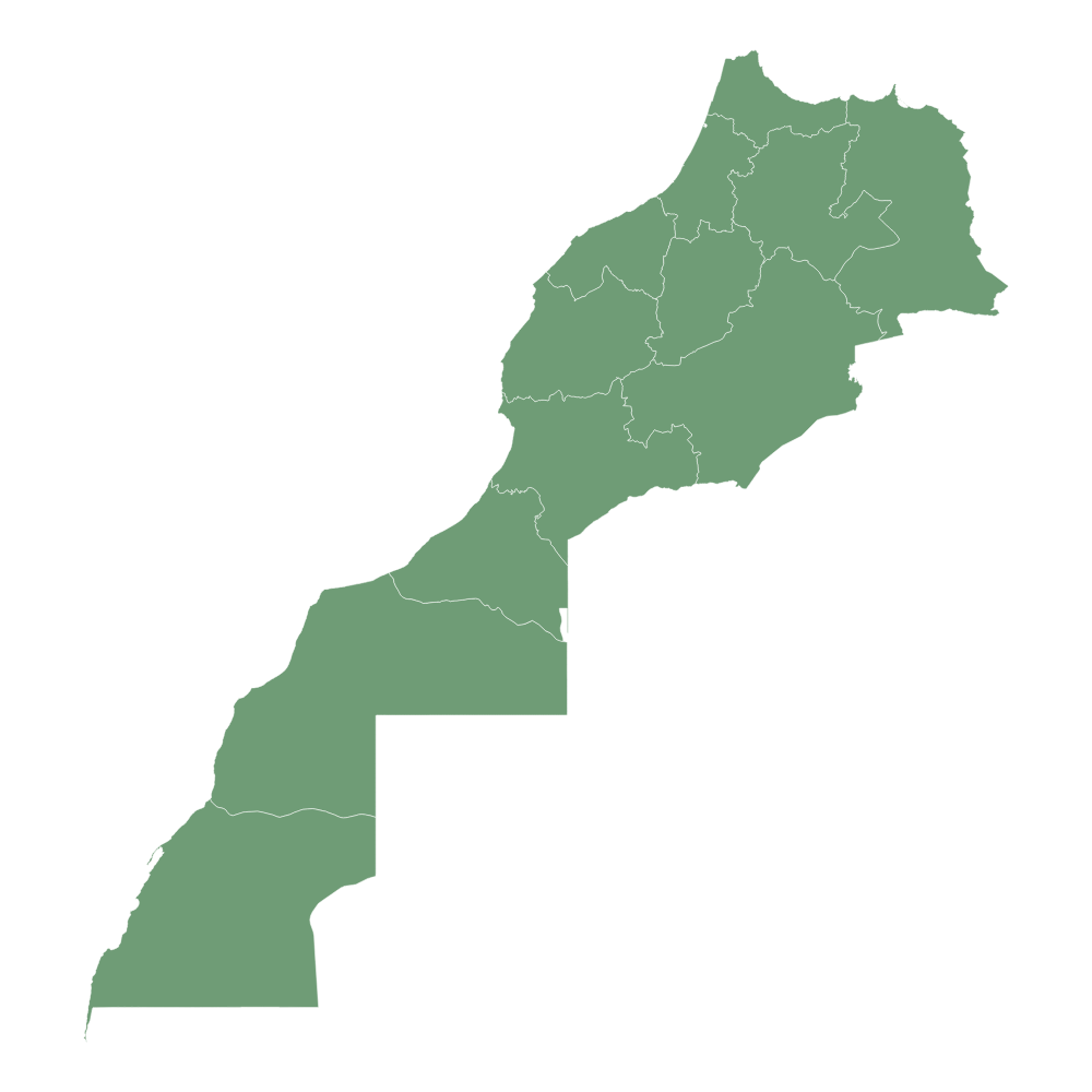 Carte des zones d'intervention QualiMet au Maroc
